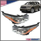 Set of 2 Projector Headlights for Toyota Highlander (2014–2016)