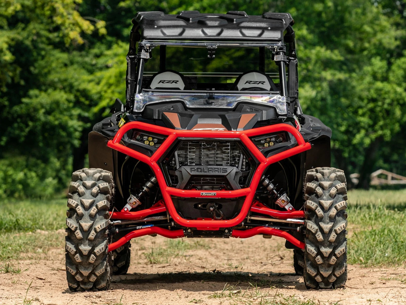 Front Brush Guard Bumper for Polaris RZR XP 1000 (2019–2023) - Red