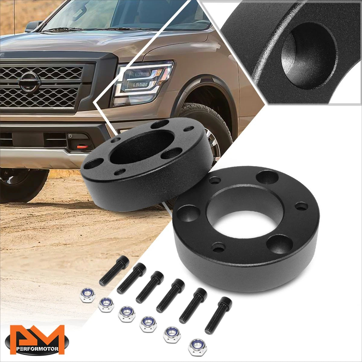 2.5" Leveling Front Strut Top Mount Lift Spacer for Titan/Armada (2004–2022)