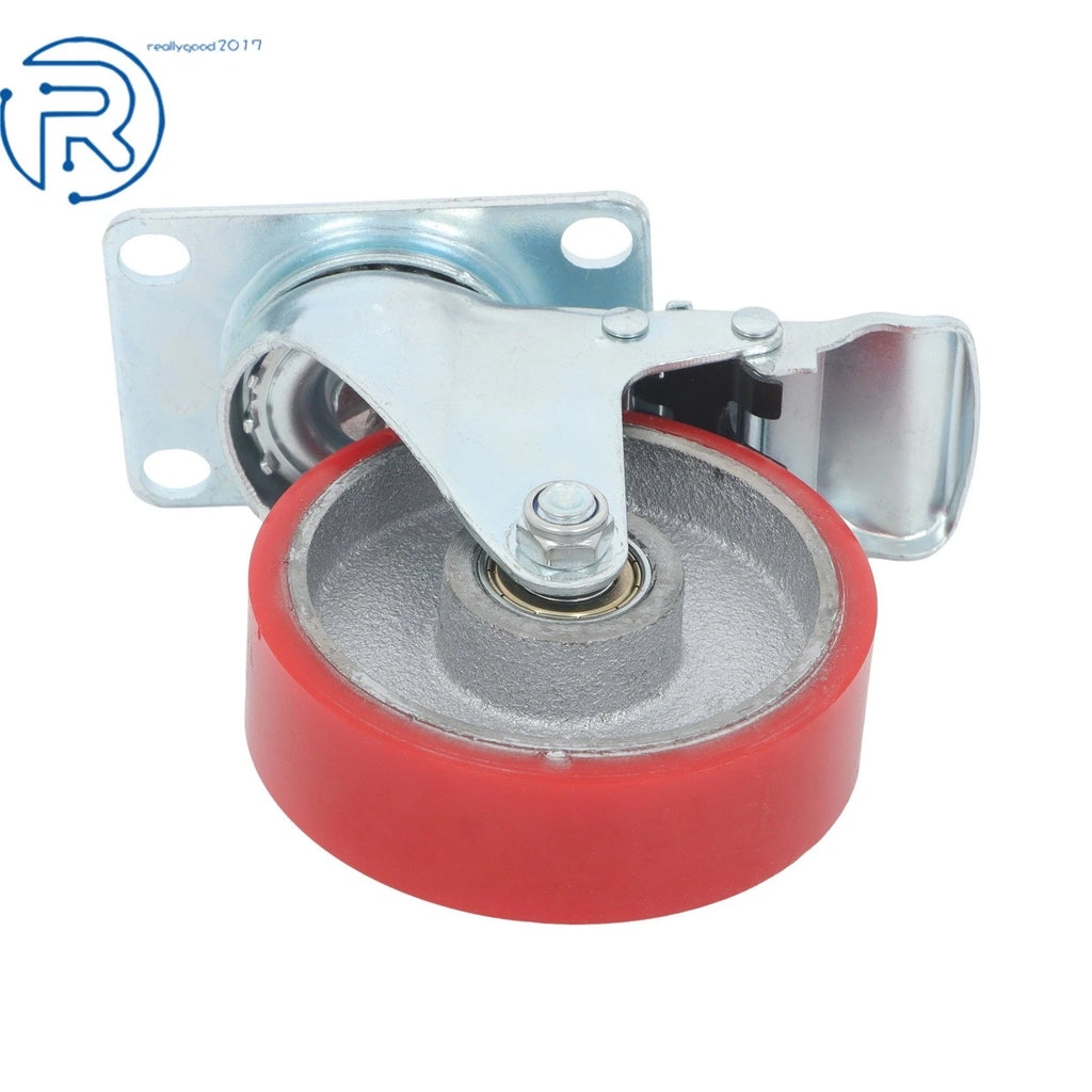 Set of 4 Heavy Duty Polyurethane Casters 4 Inch