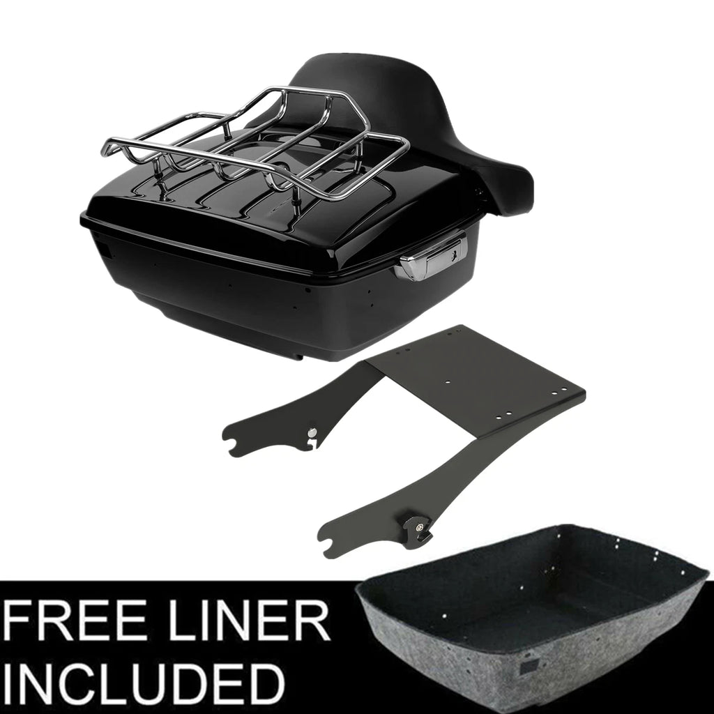 Trunk Backrest Pad Mount Rack for Harley Electra Glide (1997–2008)