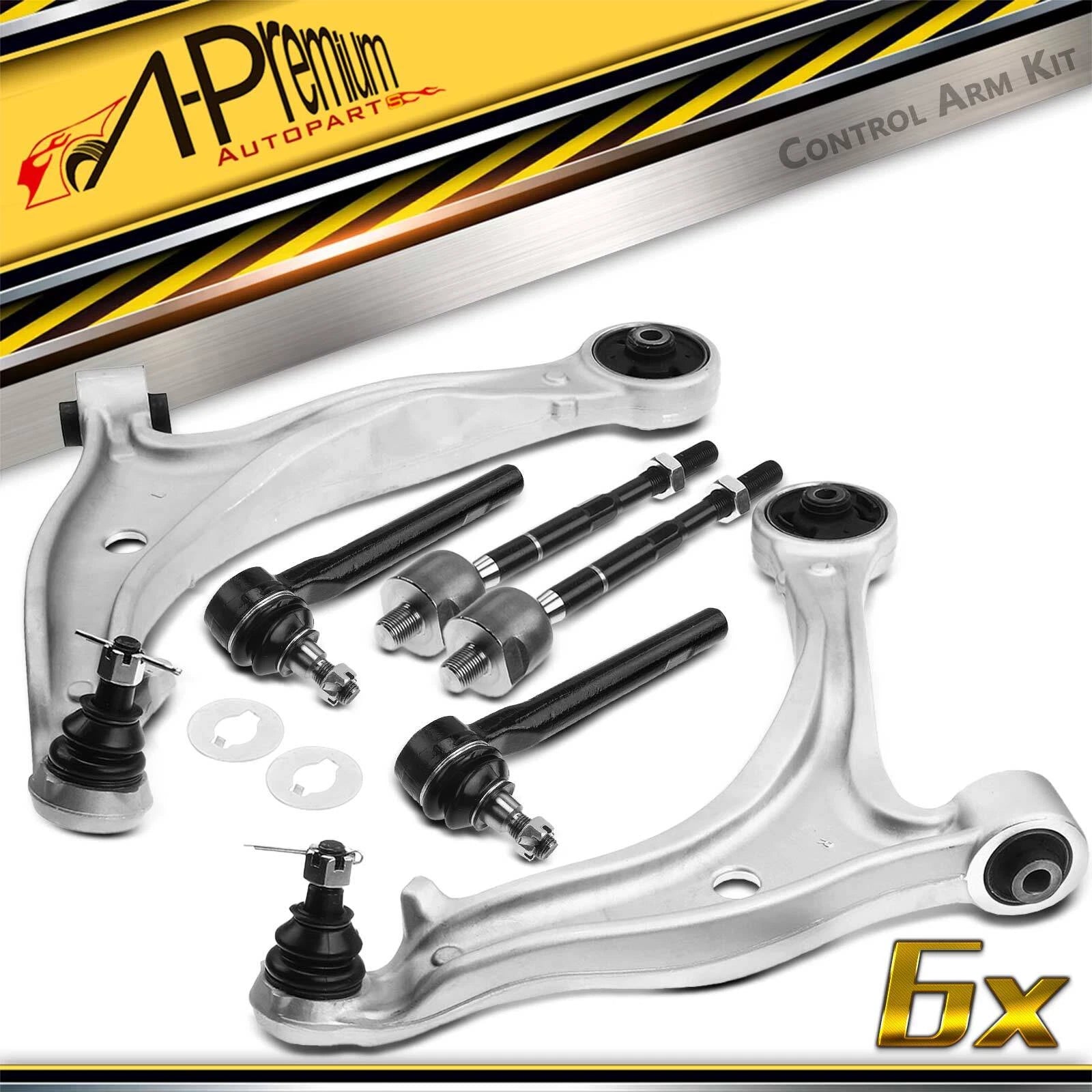 6X Control Arm with Ball Joint & Tie Rod Ends for Honda Odyssey (2005–2010)