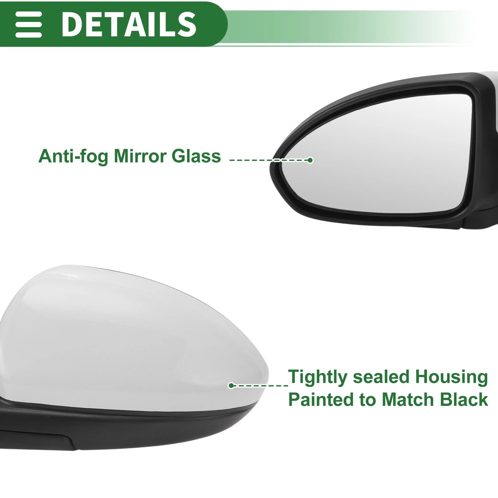 3 Pins Left Driver Side Door Mirror for Chevrolet Cruze (2011–2015)