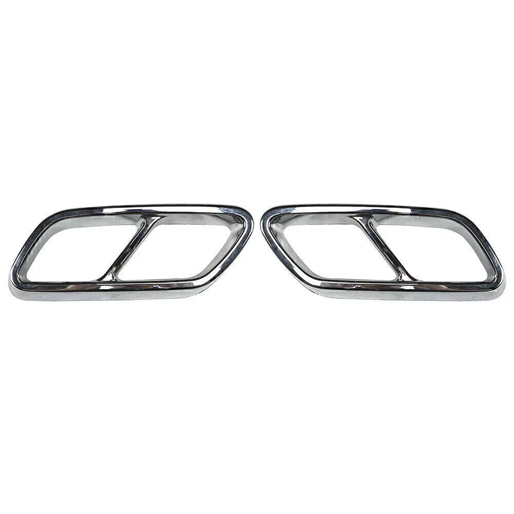 Chrome Rear Exhaust Muffler Tail Pipe Cover Trim for Mercedes C-Class (2022-2023)