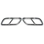 Chrome Rear Exhaust Muffler Tail Pipe Cover Trim for Mercedes C-Class (2022-2023)