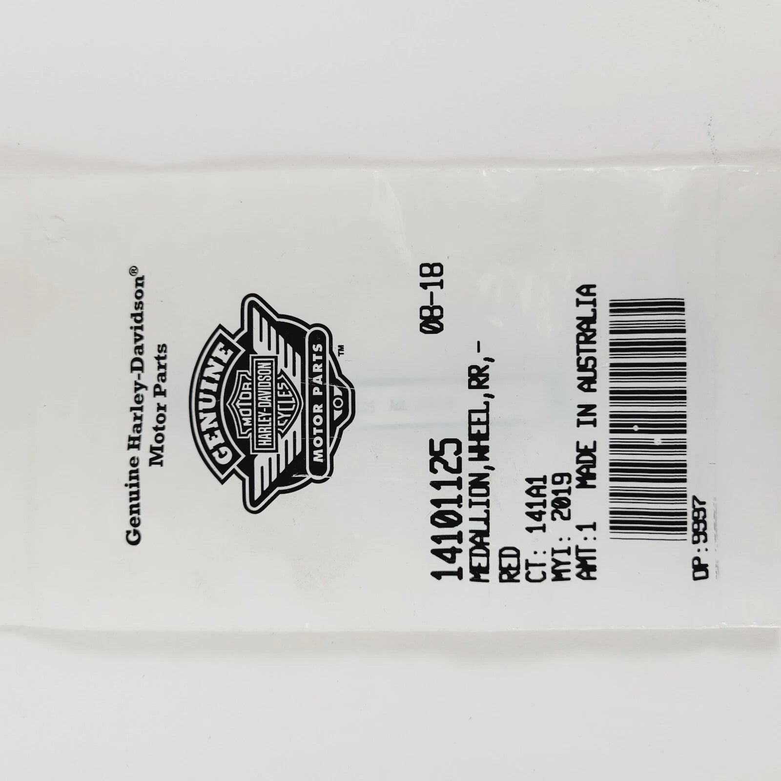 Genuine OEM Rear Wheel Medallion for Harley Davidson (14101125)