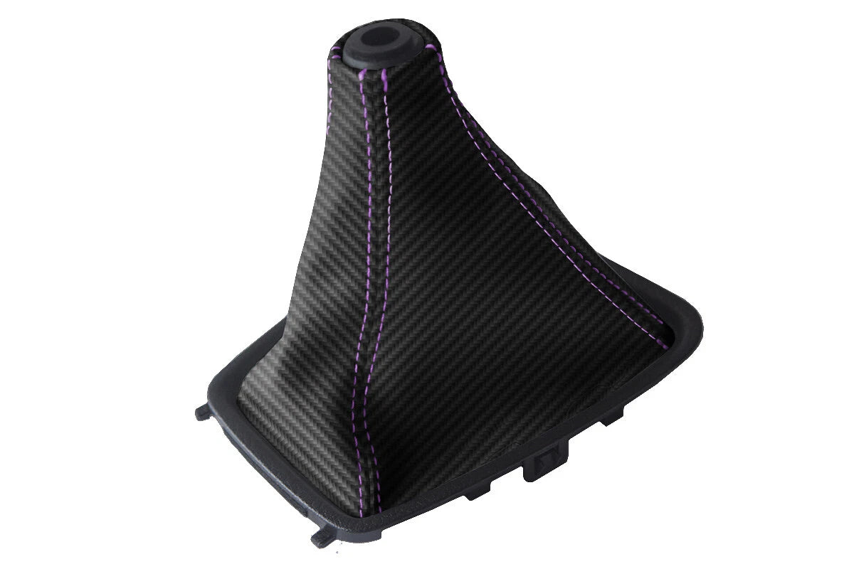 Manual Boot Cover for Nissan Skyline R32 (1989–1993) Carbon Fiber Purple Stitch