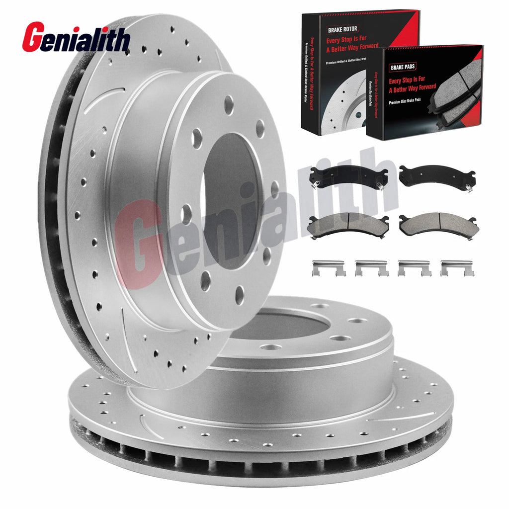 Front Brake Rotors & Ceramic Pads for Chevy Silverado GMC Sierra 1500 2500 3500 (2007–2019)