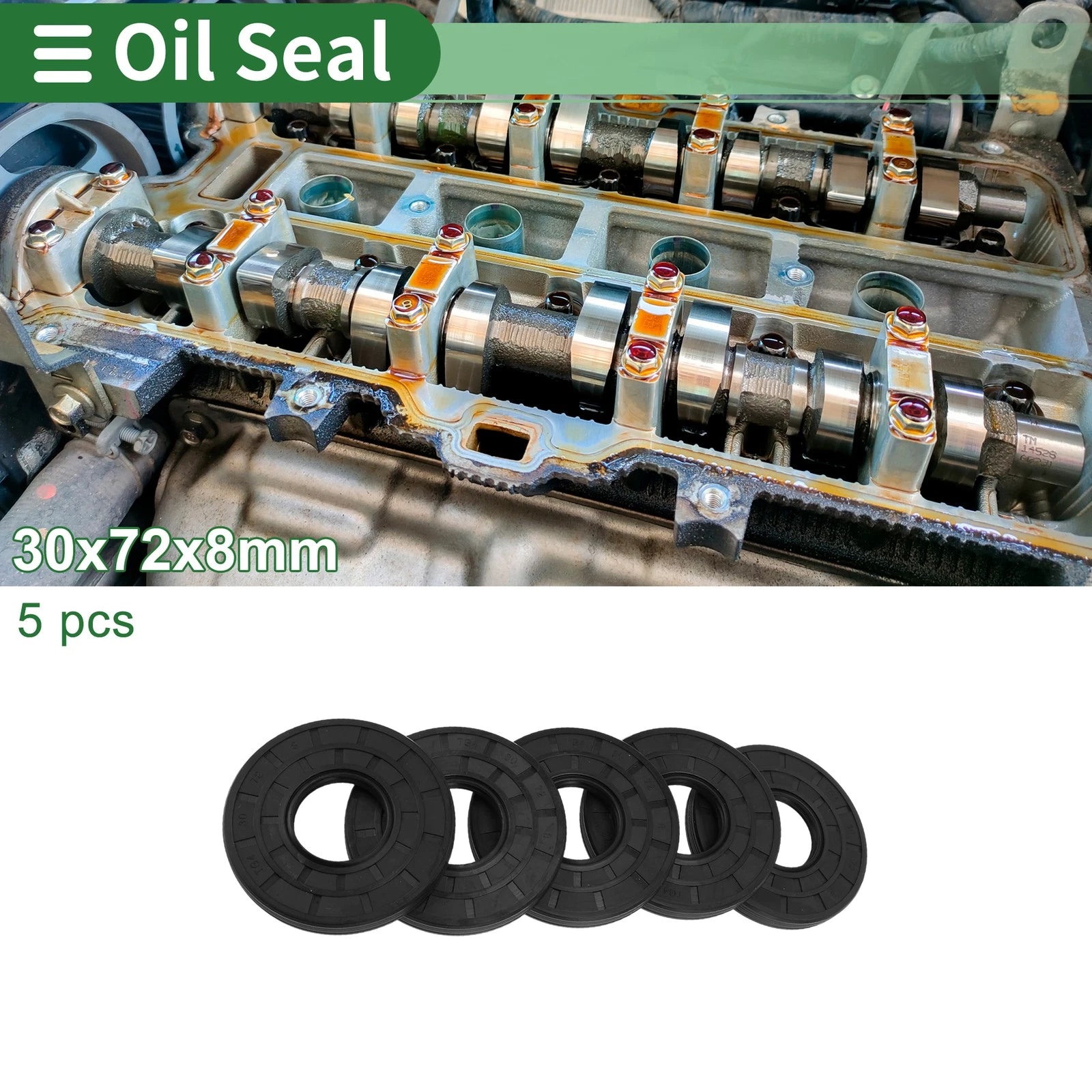 Oil Seal   - NBR Rubber 30x72x8mm
