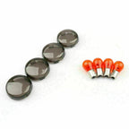 Set of 4 Turn Signal Light Lens Covers + Bulbs for XL 883 1200 48 Sportster