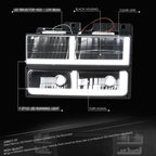 LED Headlight & Bumper Turn Signal Lamps for Chevy GMC C/K (1988–2000)
