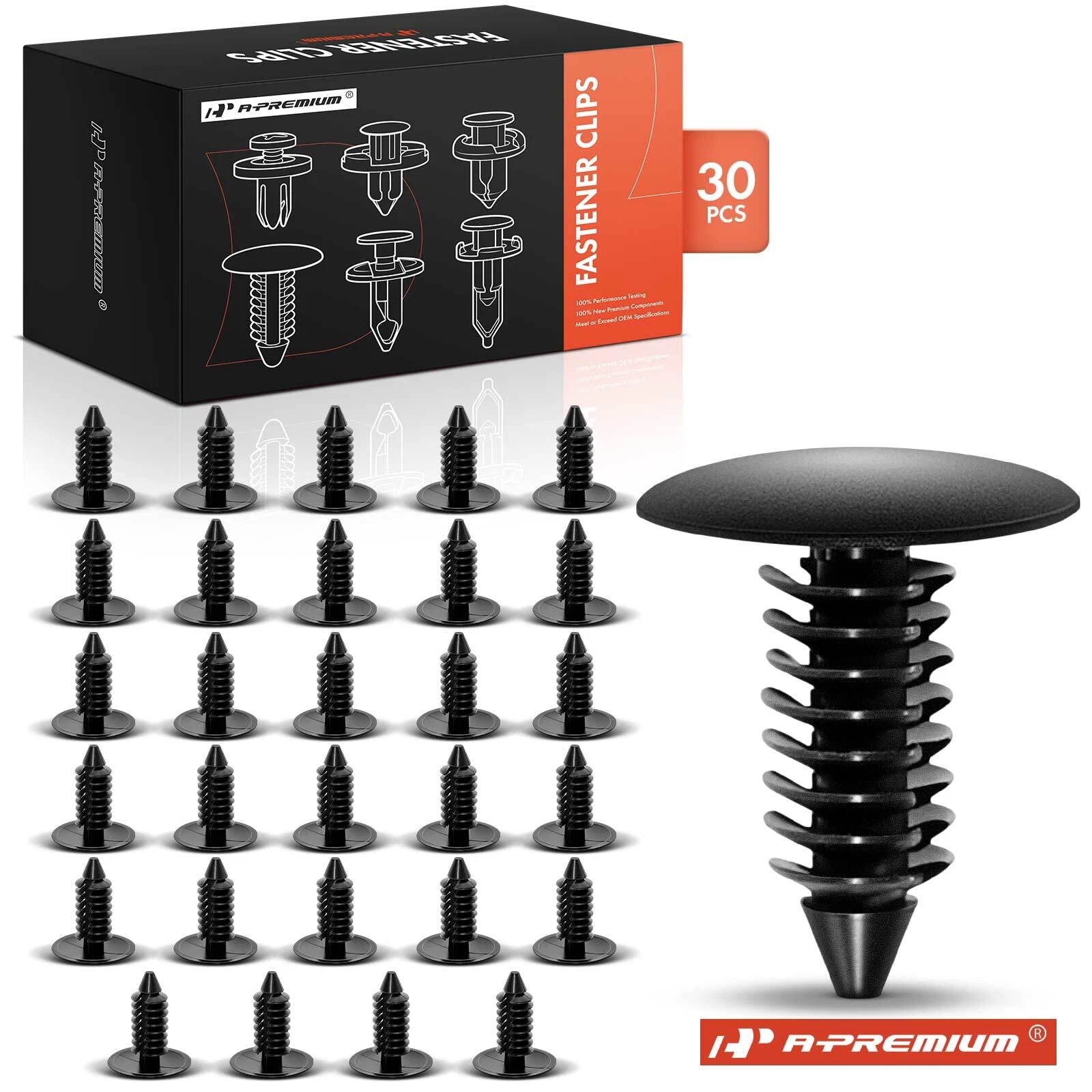 30Pcs 8mm Nylon Radiator Fender & Bumper Retainers for Ford GMC 