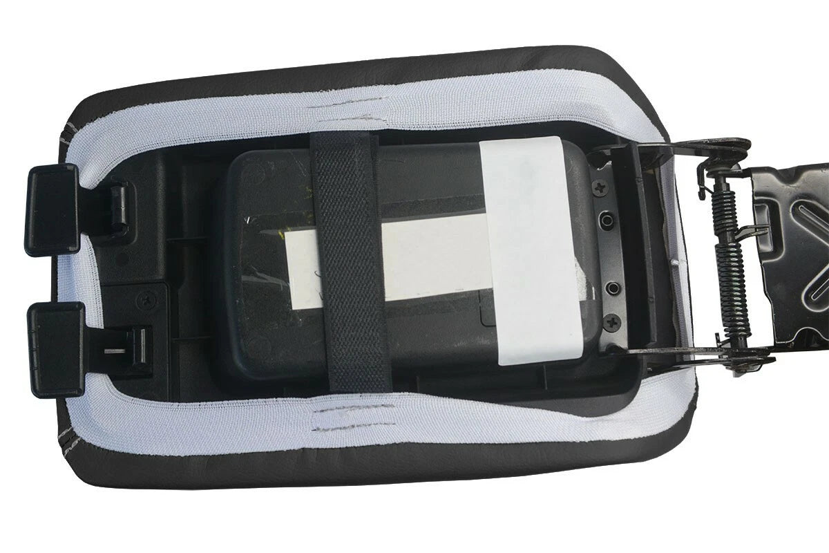 Console Lid Pull Over Cover Leather for Nissan Altima (2005–2006) Gray Stitch
