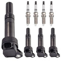 Set of 4 Ignition Coils + 4 Spark Plugs for Hyundai Elantra GT Tucson Kia Soul Forte5