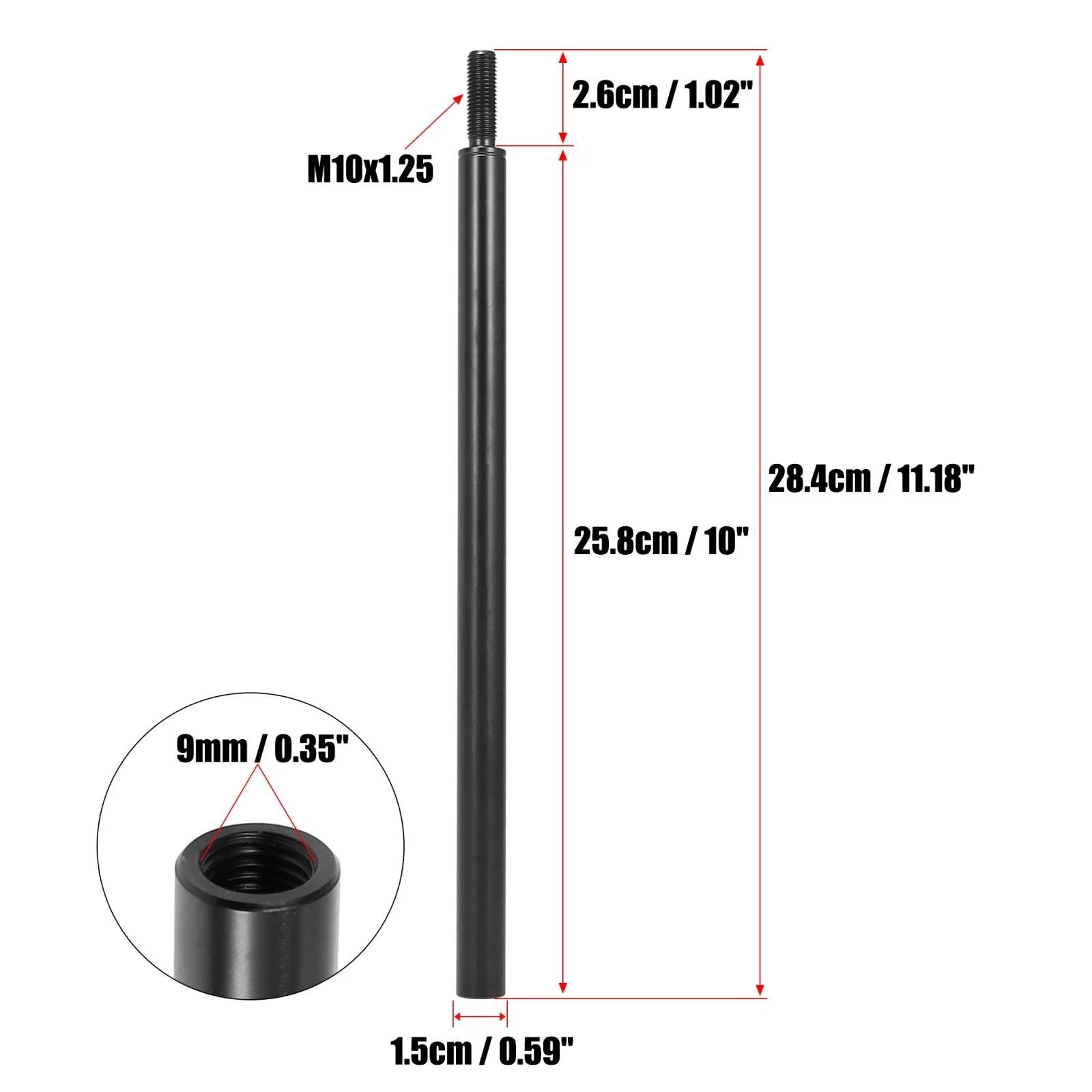 10" Gear Shift Knob Extender for Mitsubishi (M10X1.25) Black