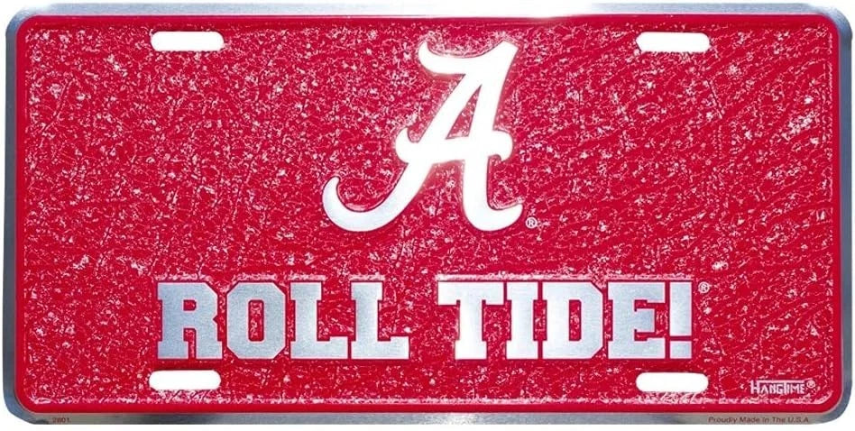 Alabama Crimson Tide License Plate for Car Truck (Mosaic Design)