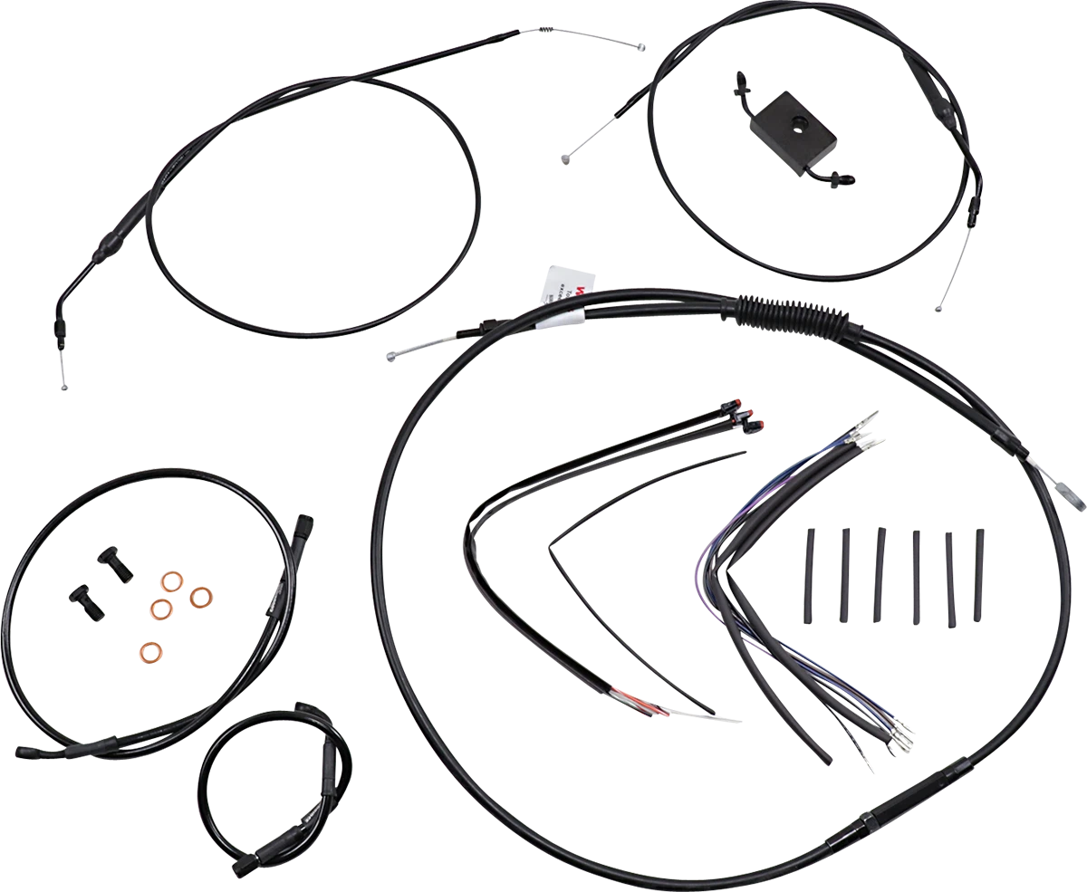 Burly Brand Extended Handlebar Cable and Brake Line Kit for Sportster (2014–2023)