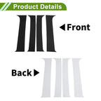 Set of 4 Pillar Window Trim for Chevy Suburban (2007–2013) Black
