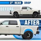 Drop Lowering Shackles 2" Leveling Kit for Dodge Ram 1500 Mega Cab 2500 (2003–2013)