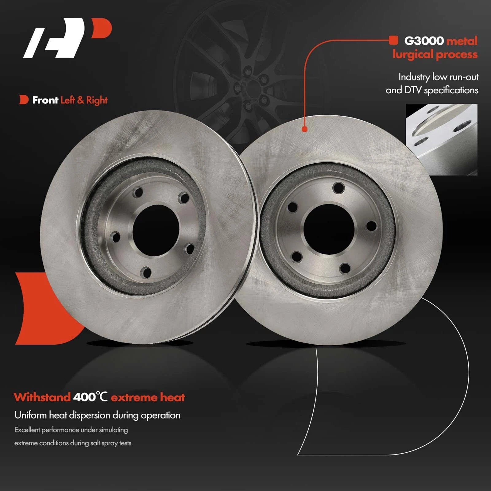 Front Disc Brake Rotors & Ceramic Pads for Nissan Altima (2013–2023)