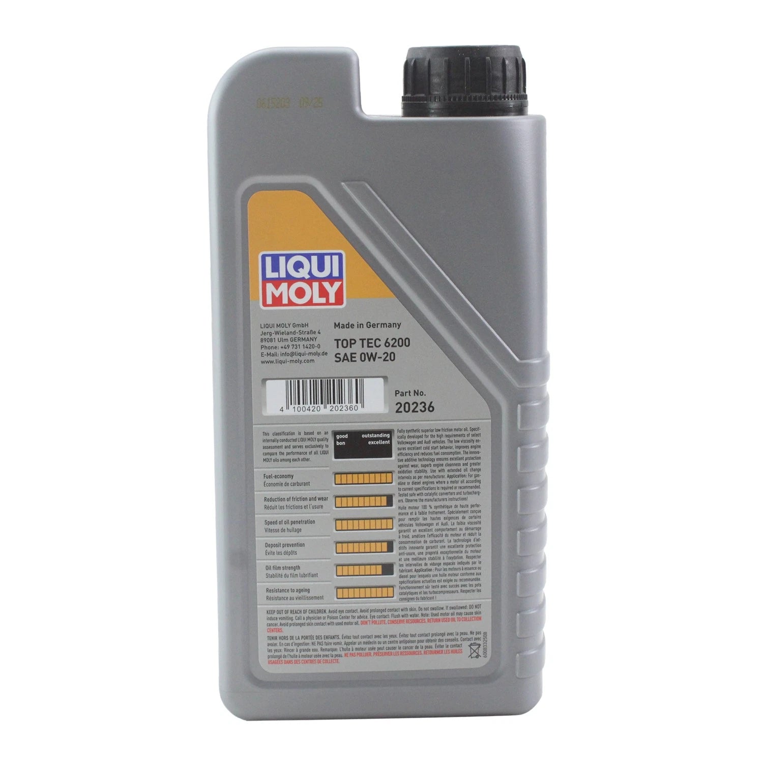 Liqui Moly Top Tec 6200 0W-20 Engine Motor Oil for