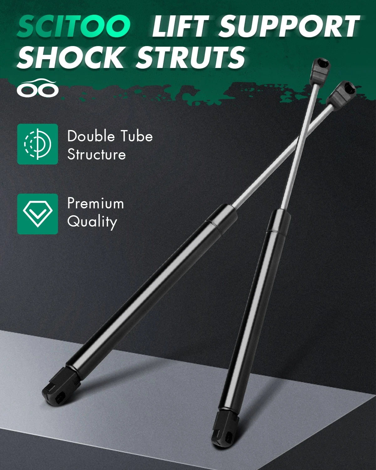 2X Front Hood Lift Supports Struts Gas Springs for Crown Victoria (1998–2011)