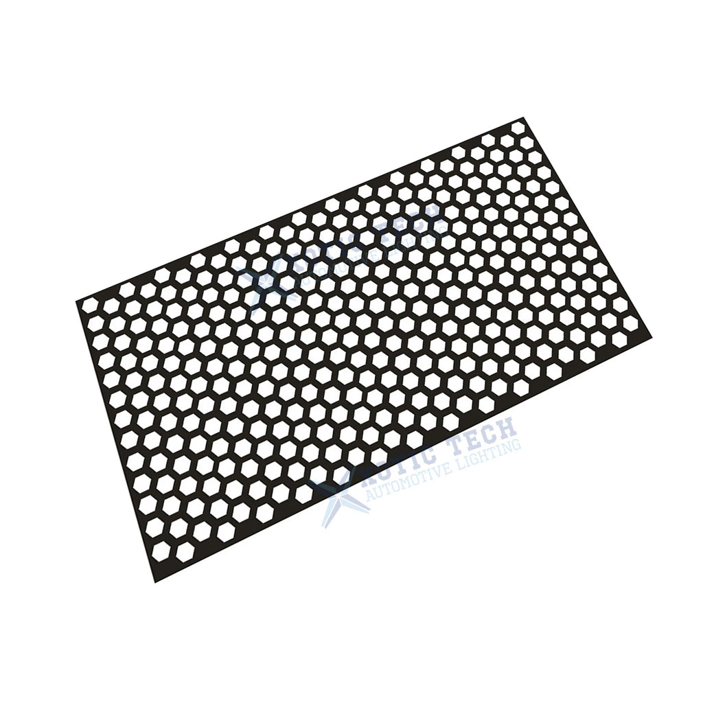 Honeycomb Style Universal Car Tail Light Gloss Black Sticker (48-30cm)