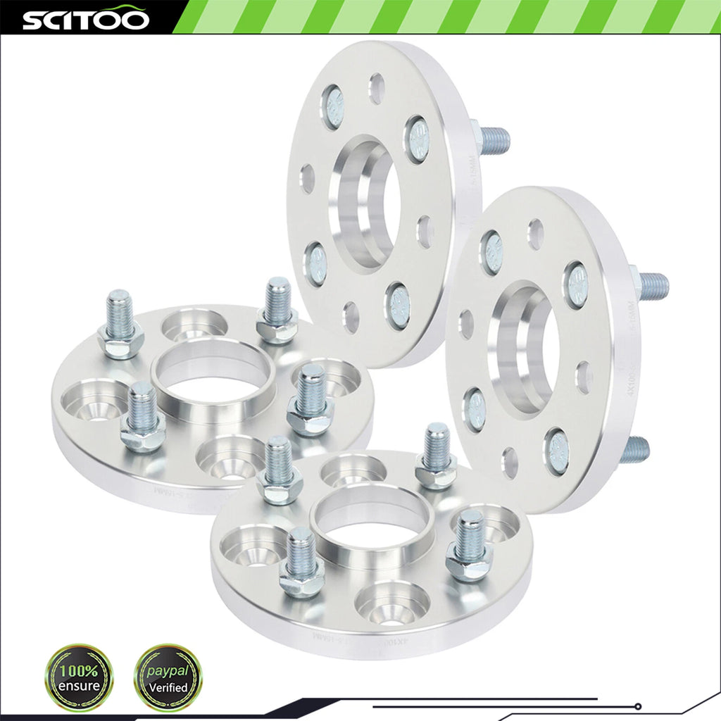 4X 15mm Wheel Spacers 12x1.5 for Toyota Corolla, Mazda Miata, Ford Escort