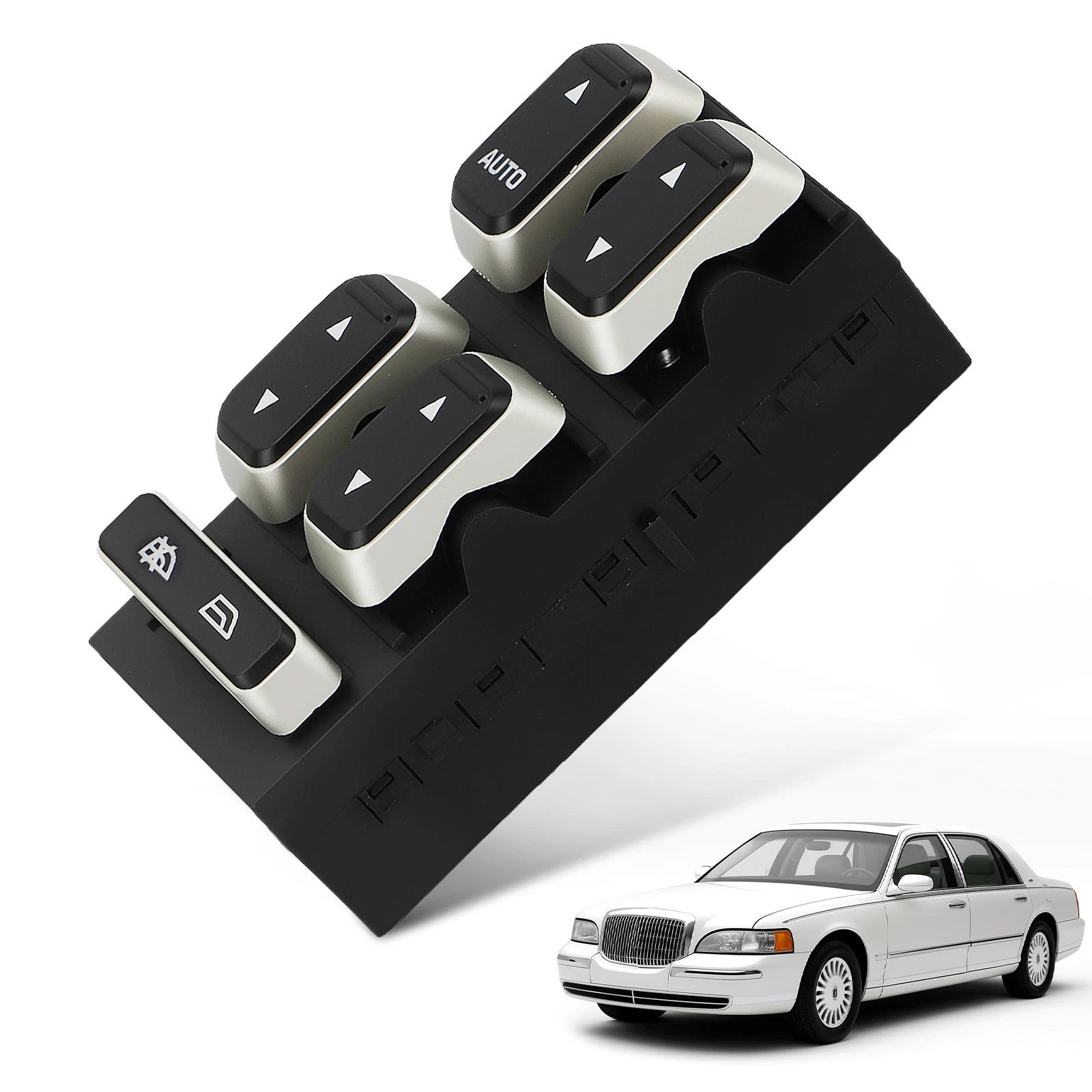 Electric Control Window Switch for Lincoln Town Car (2003–2008) 3W1Z14529BA Black