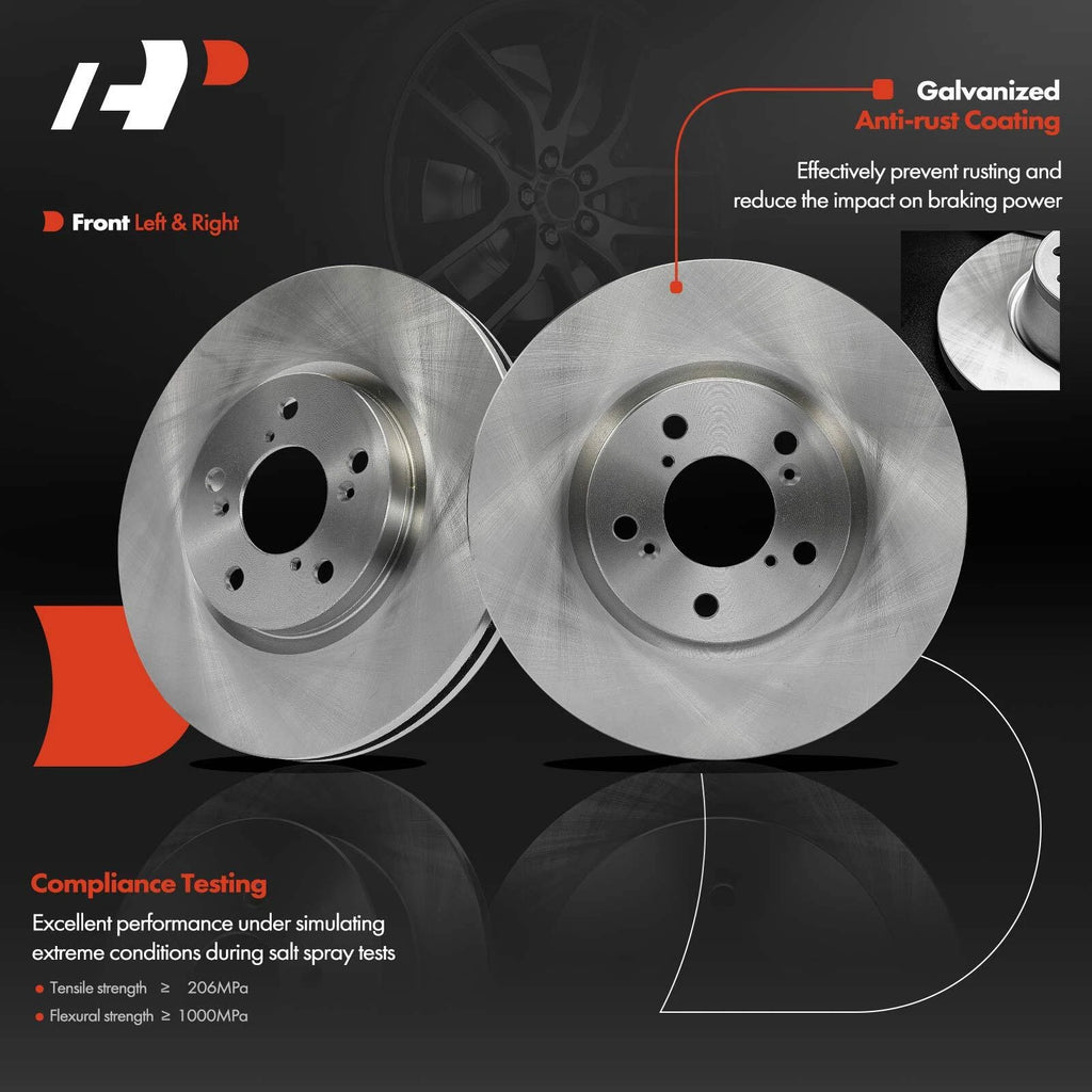 2X Front Side Disc Brake Rotor for Honda Ridgeline (2006-2014)