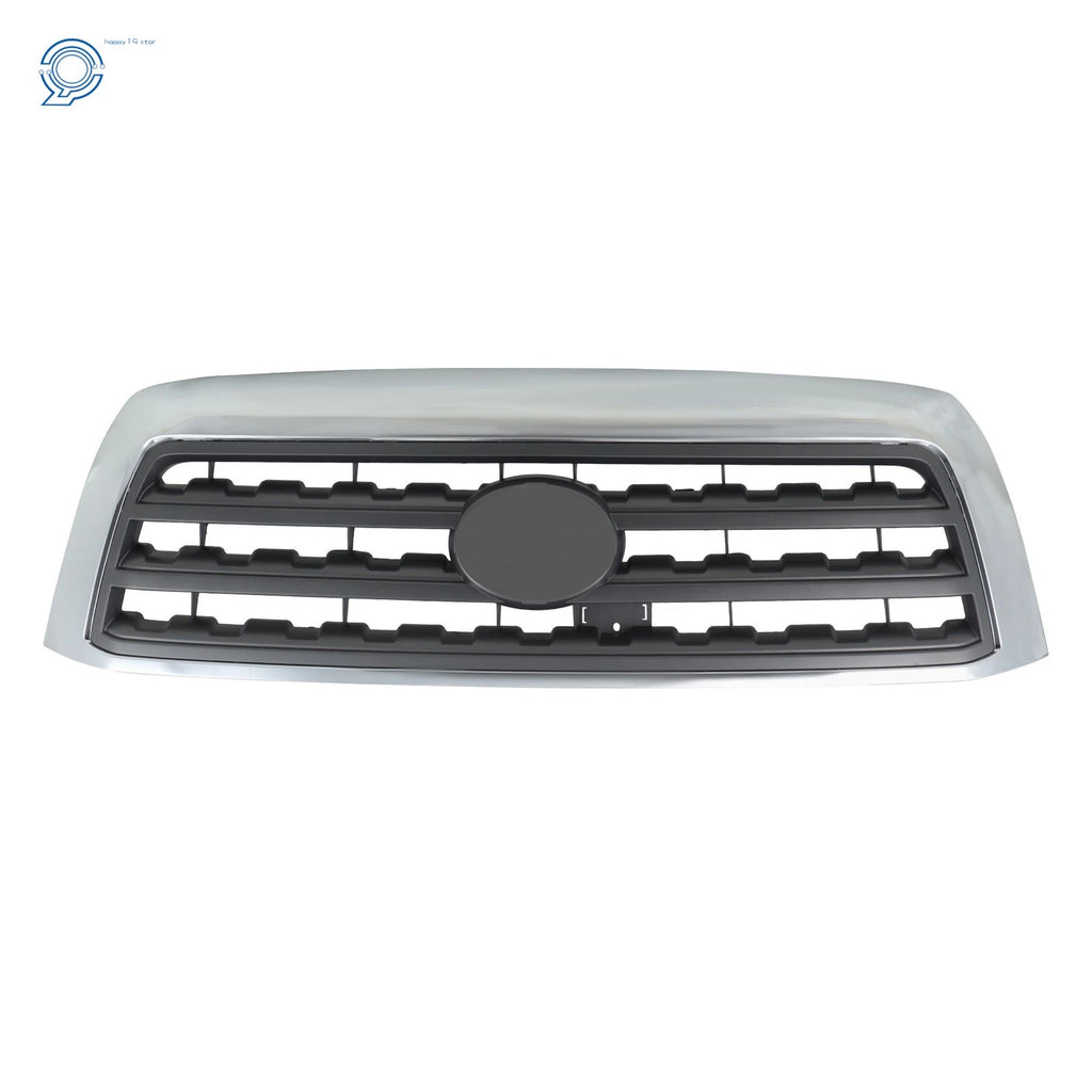 Chrome Shell + Gray Insert Front Bumper Upper Grille for Toyota Sequoia (2008–2016)