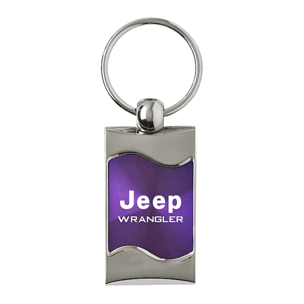 Purple Rectangular Wave Keychain - Officially Licensed for Jeep Wrangler