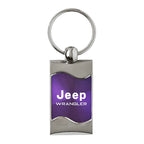 Purple Rectangular Wave Keychain - Officially Licensed for Jeep Wrangler