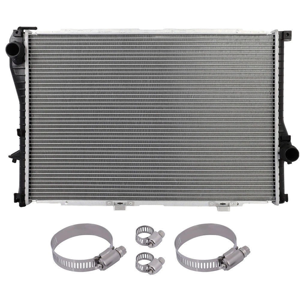 Radiator for BMW 525i, 528i (2001–2005) with Universal Hose Clamps