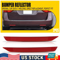 Set of 2 Red Rear Bumper Reflector Light Covers for Honda Odyssey (2011–2017)