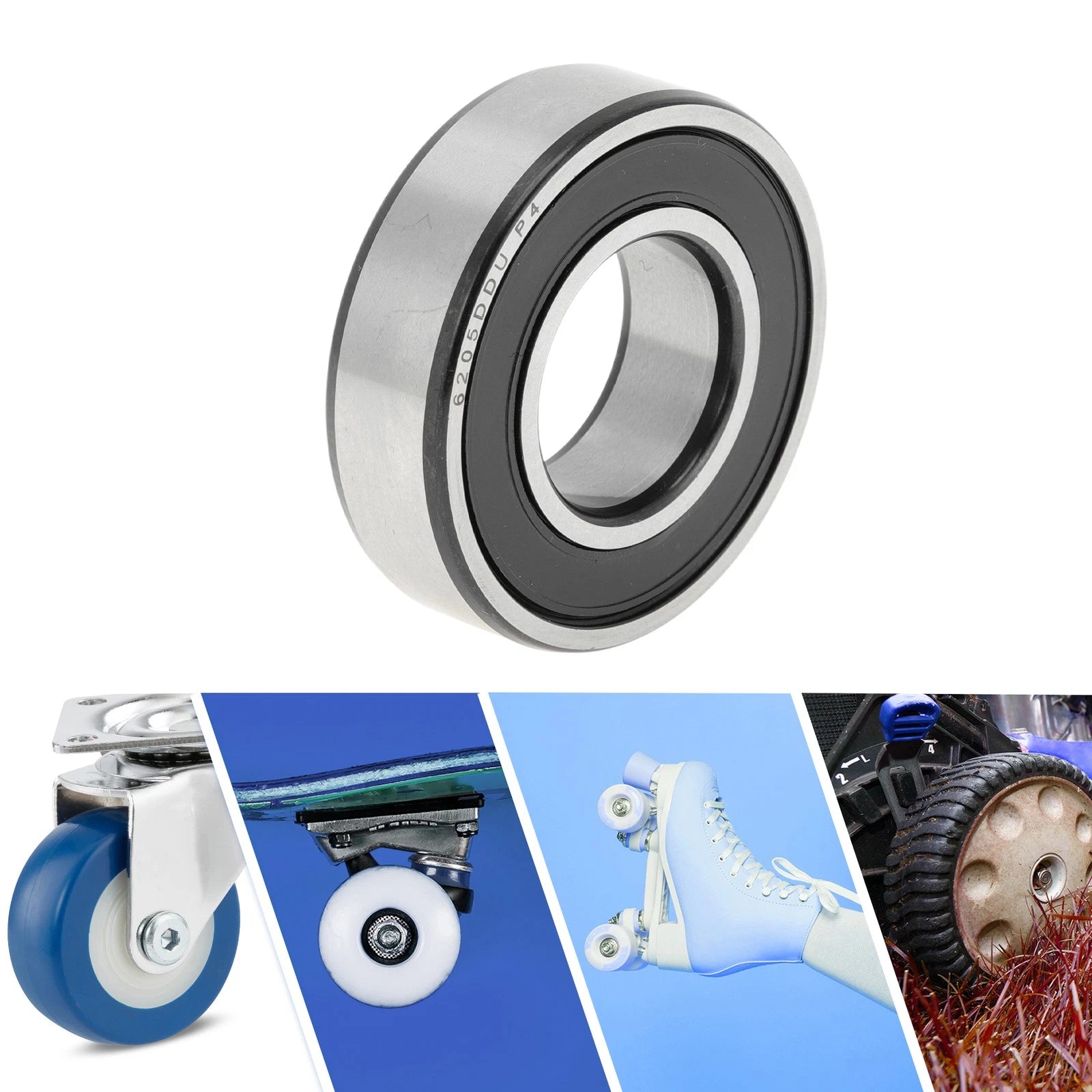 6205DDU Deep Groove Ball Bearing P4 for Scooter Skateboard (25x52x15mm)