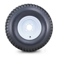 Set of 2 Lawn Mower Tires & Wheels 22X9.5-10 4-Ply 4x4" White Wheel-13217