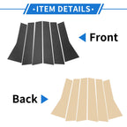 6 Pcs Door Pillar Window Trim for Mitsubishi (Carbon Fiber Pattern)