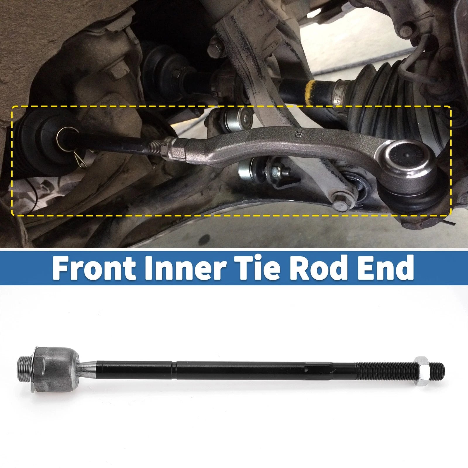 2X Front Inner Tie Rod End Links for Dodge Ram 1500 (2006–2012)