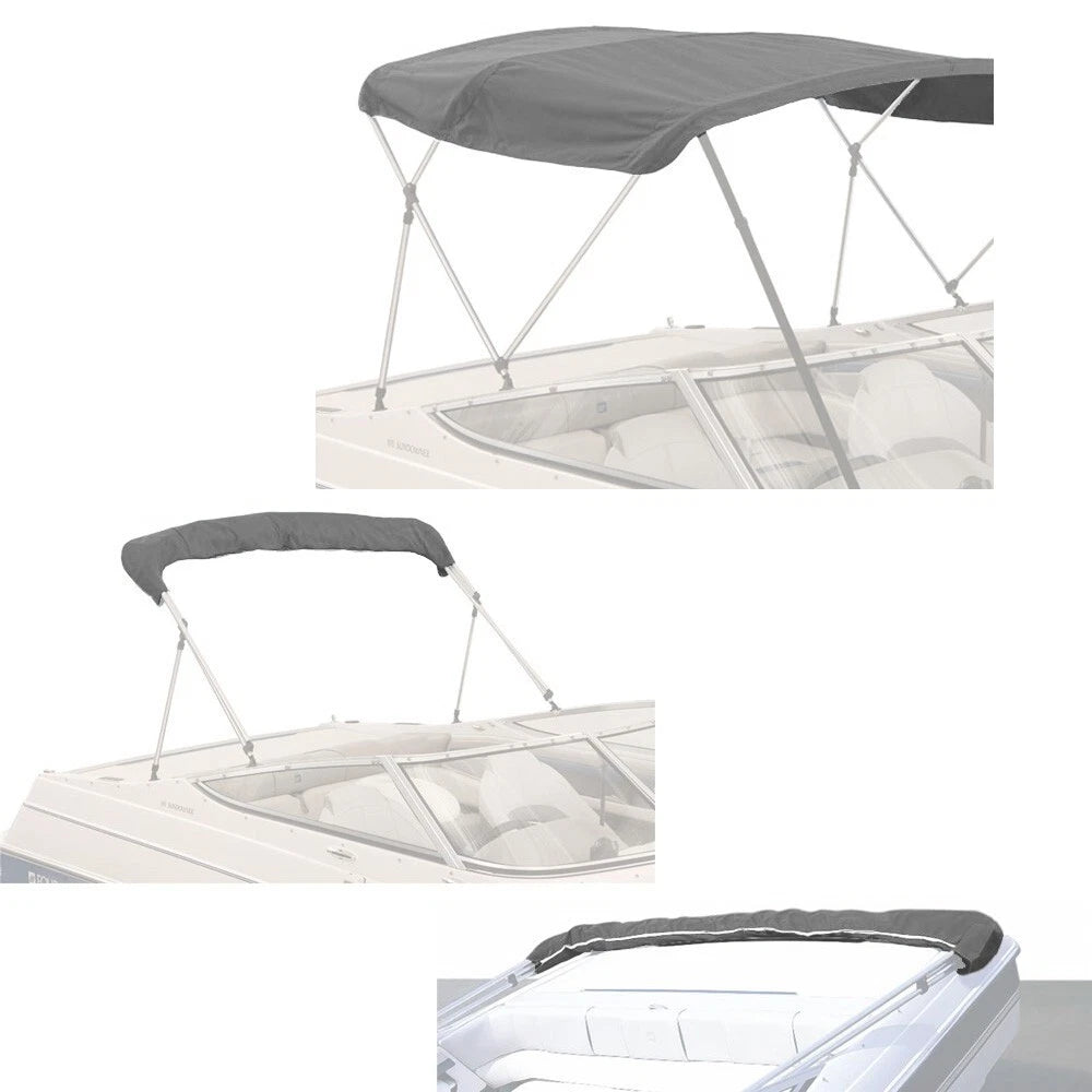 Bimini Top Boat Cover for 4 Bow (Fits 96"L 73"-78"W, 600D)