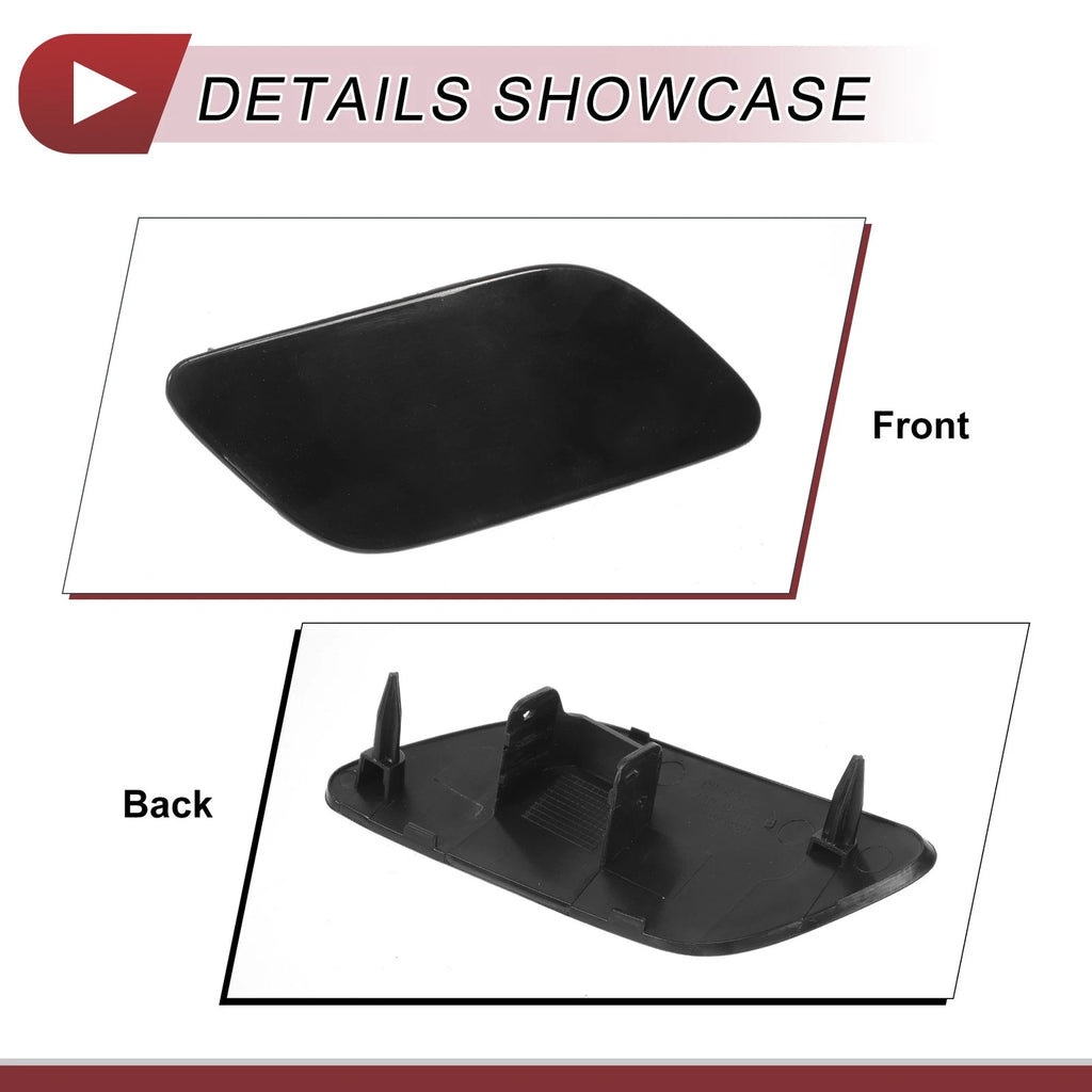 Front Right Washer Nozzle Cover Cap for Audi A6 (C7) (2015–2018) 1 Pcs Black