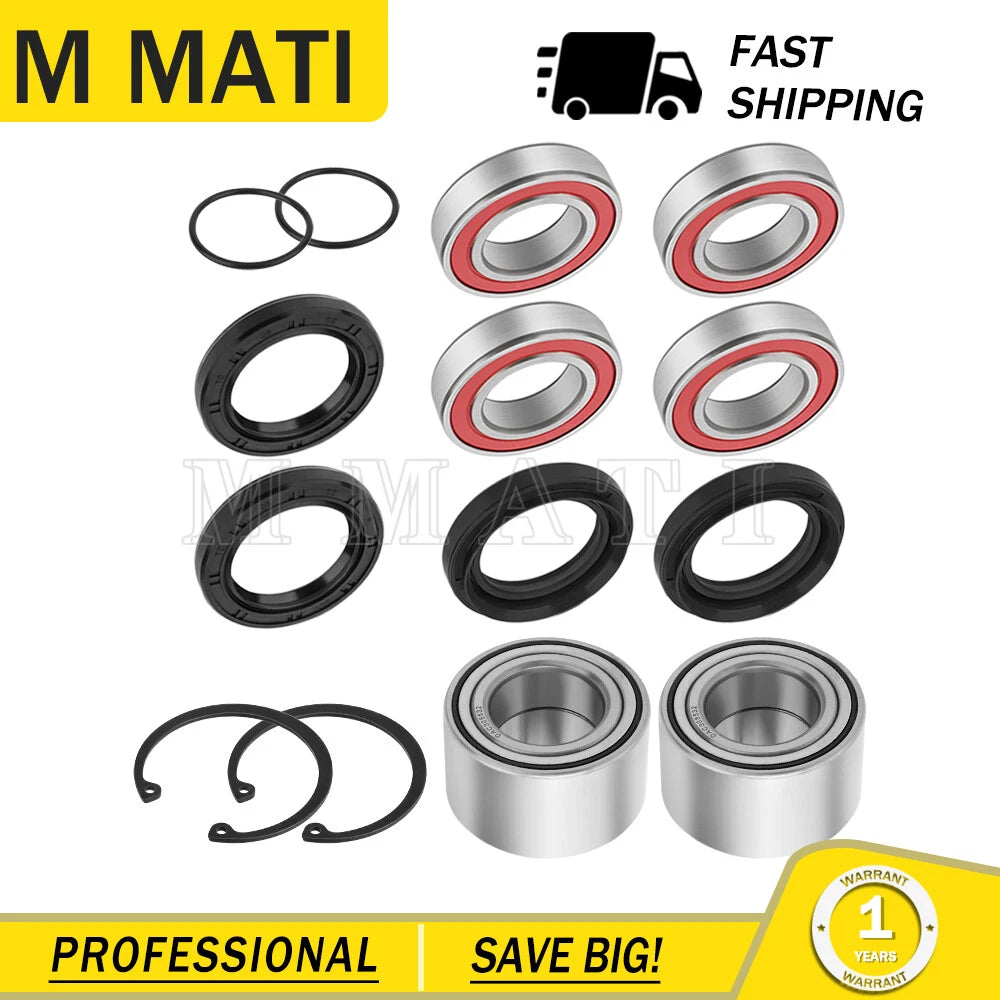Front & Rear Wheel Bearing Seal Kit for Yamaha Grizzly Kodiak Big Bear (335–450)