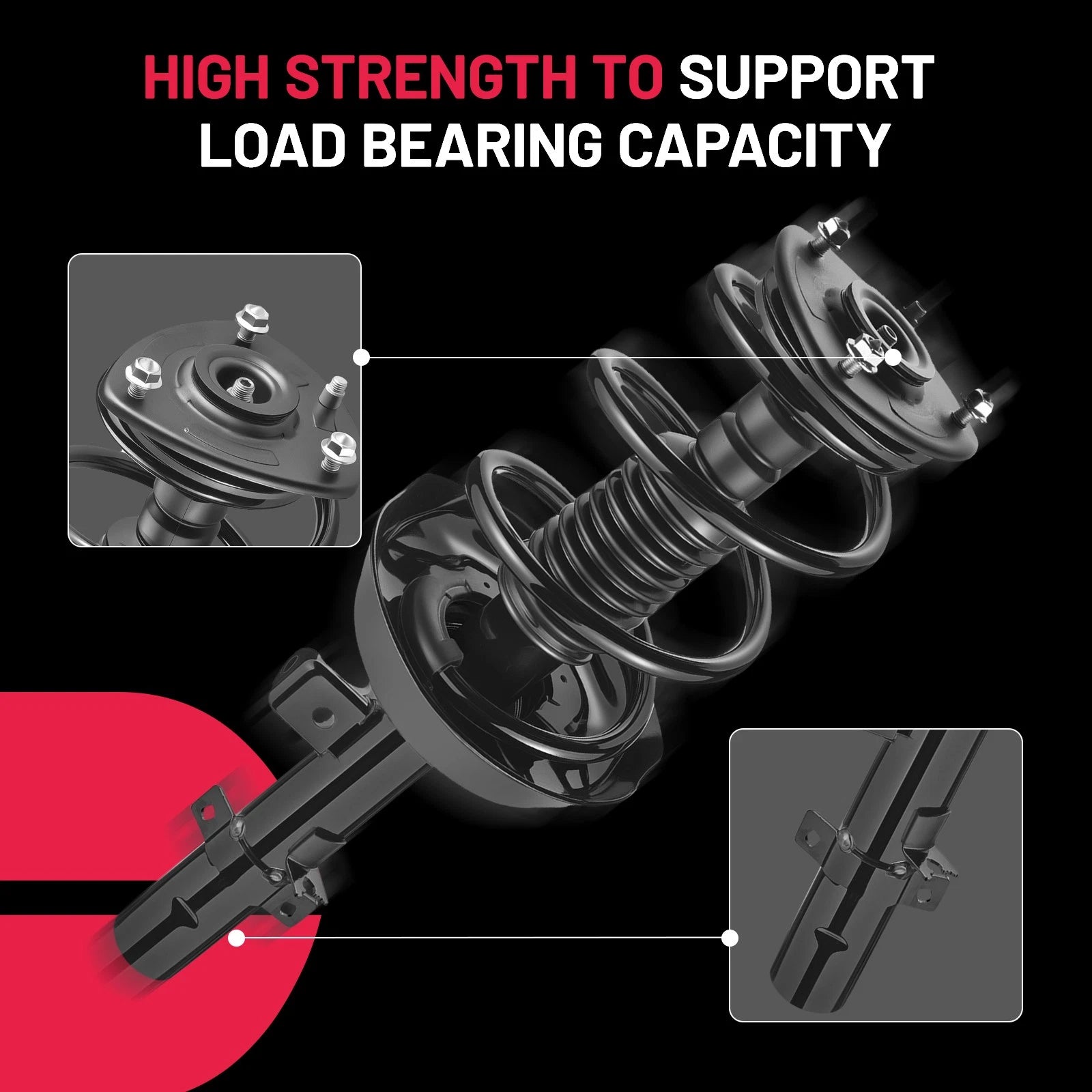 2PC Front Struts & Coil Springs for Honda Accord 2.4L (2013-2017)