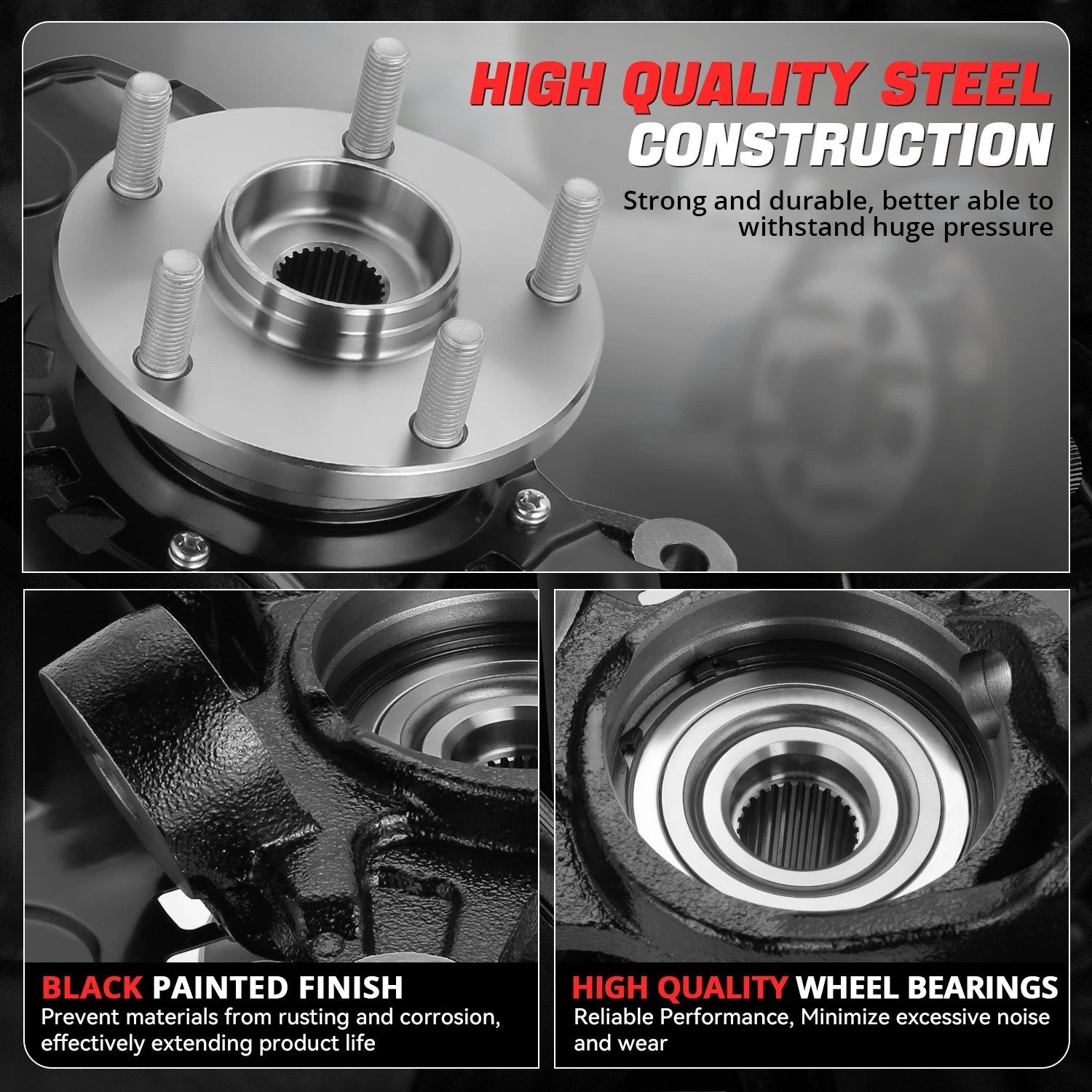 Front Left Loaded Wheel Bearing Hub Knuckle for Toyota Camry (2004–2006)