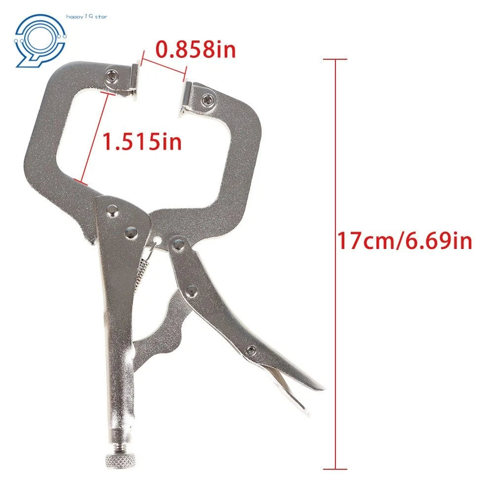 5 Pack Rotary Gasket Swivel Pad Locking C-Clamp Pliers
