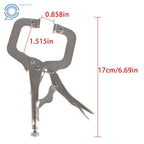 5 Pack Rotary Gasket Swivel Pad Locking C-Clamp Pliers