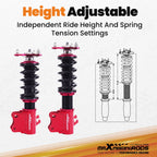Adjustable Strut Coilover Lowering Kit for Nissan 240sx S13 (1989-1994)