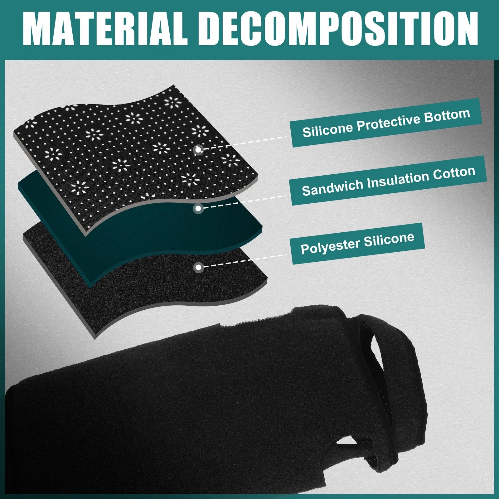 Dashboard Cover for Nissan NV350 (2012–2020) Black Polyester Non-slip Mat