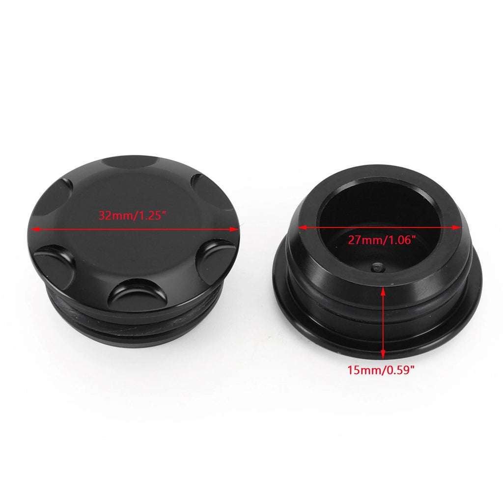 Frame Plugs Inserts Pair Black for Kawasaki Ninja EX 250 400 Z250 Z400 (2018–2022)