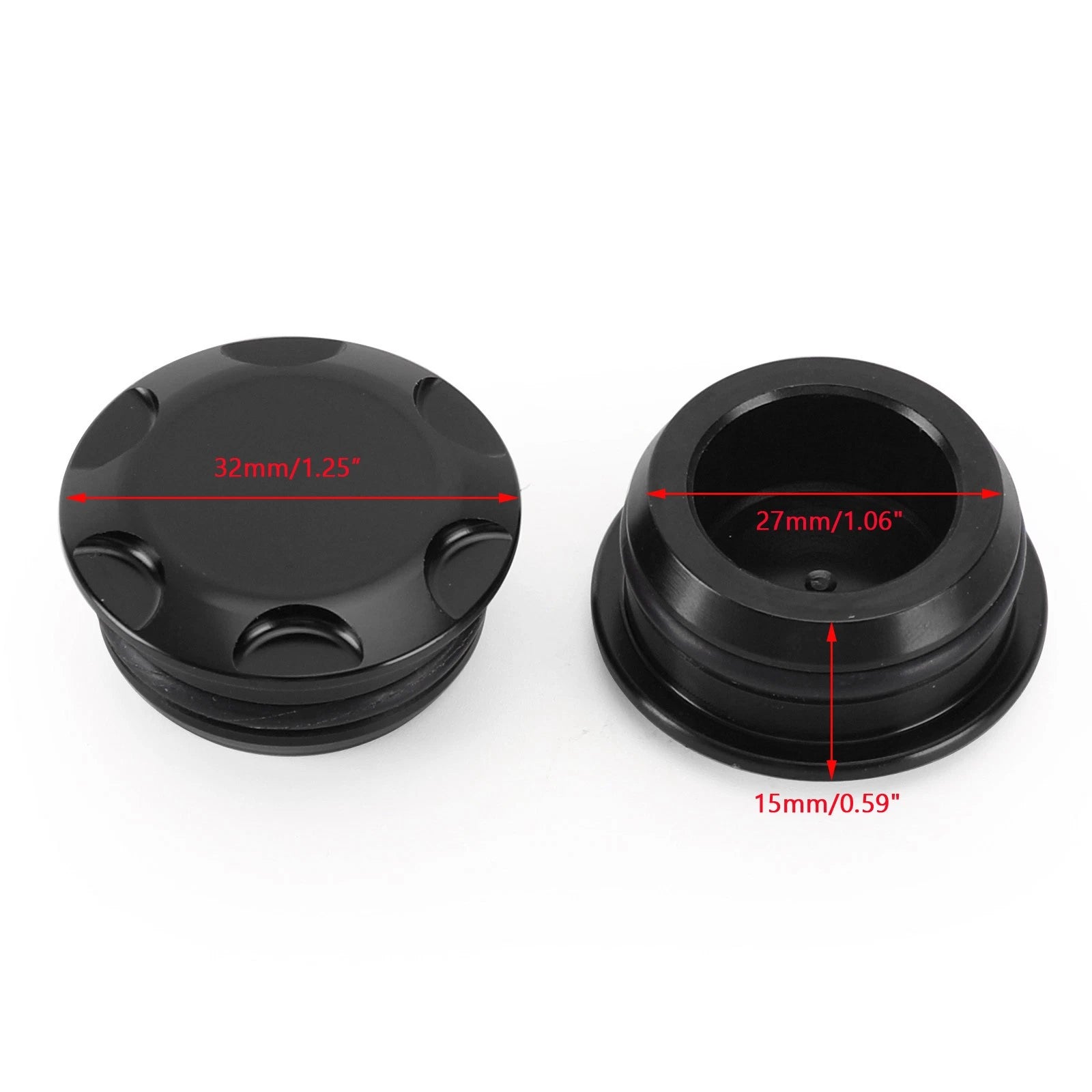 Frame Plugs Inserts Pair Black for Kawasaki Ninja EX 250 400 Z250 Z400 (2018–2022)